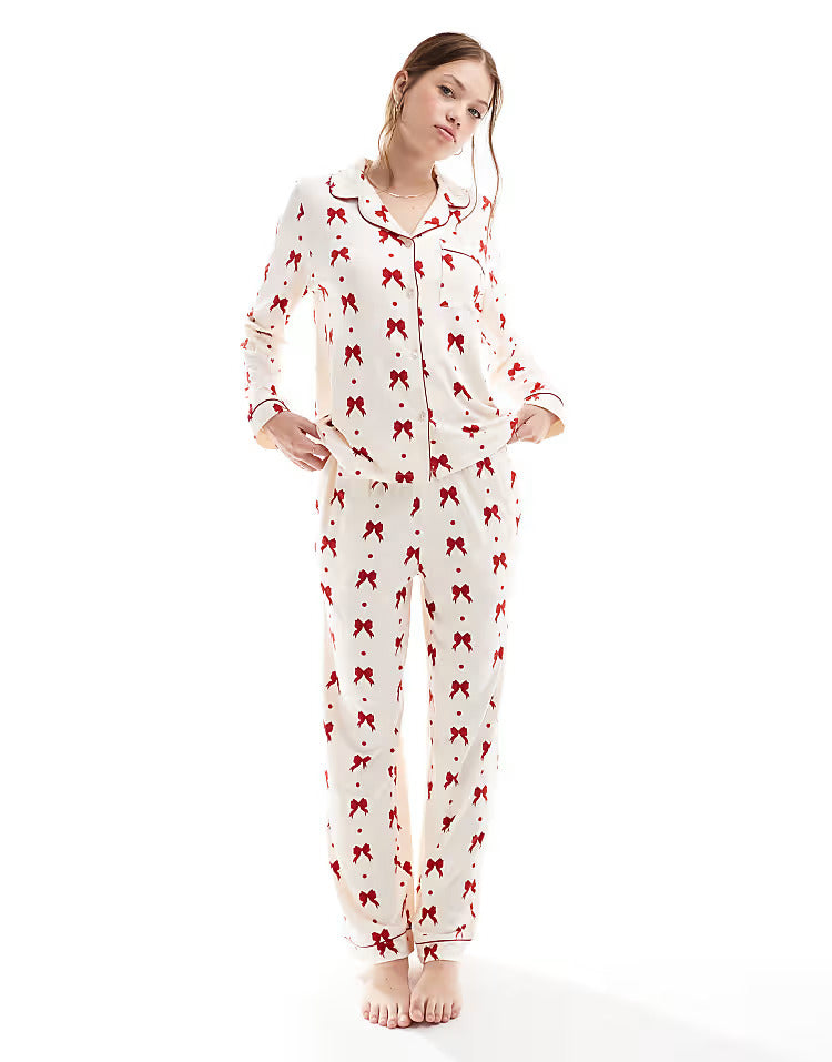 Red Ribbon PJ Set